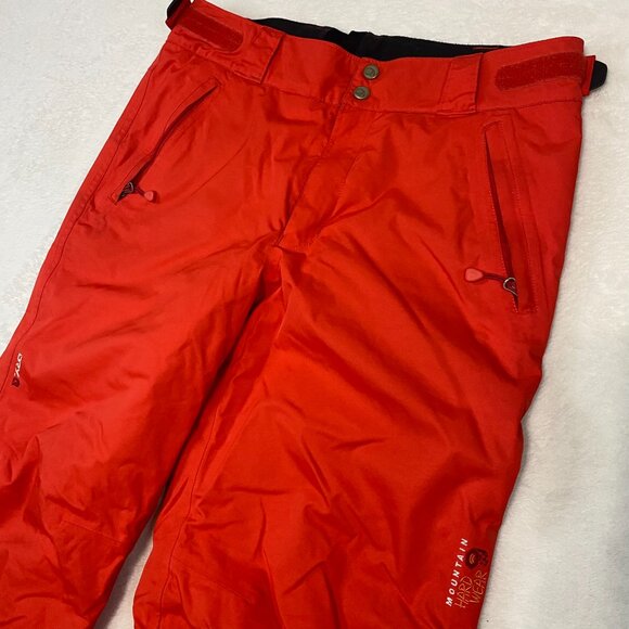 MOUNTAIN HARDWEAR WOMEN’S DRY Q SNOWBOARDING PANTS SKI SMALL ORANGE NYLON - Picture 2 of 16